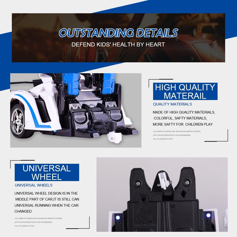 Remote-controlled Deformable Toy Car - 4 Channels - Blue 9