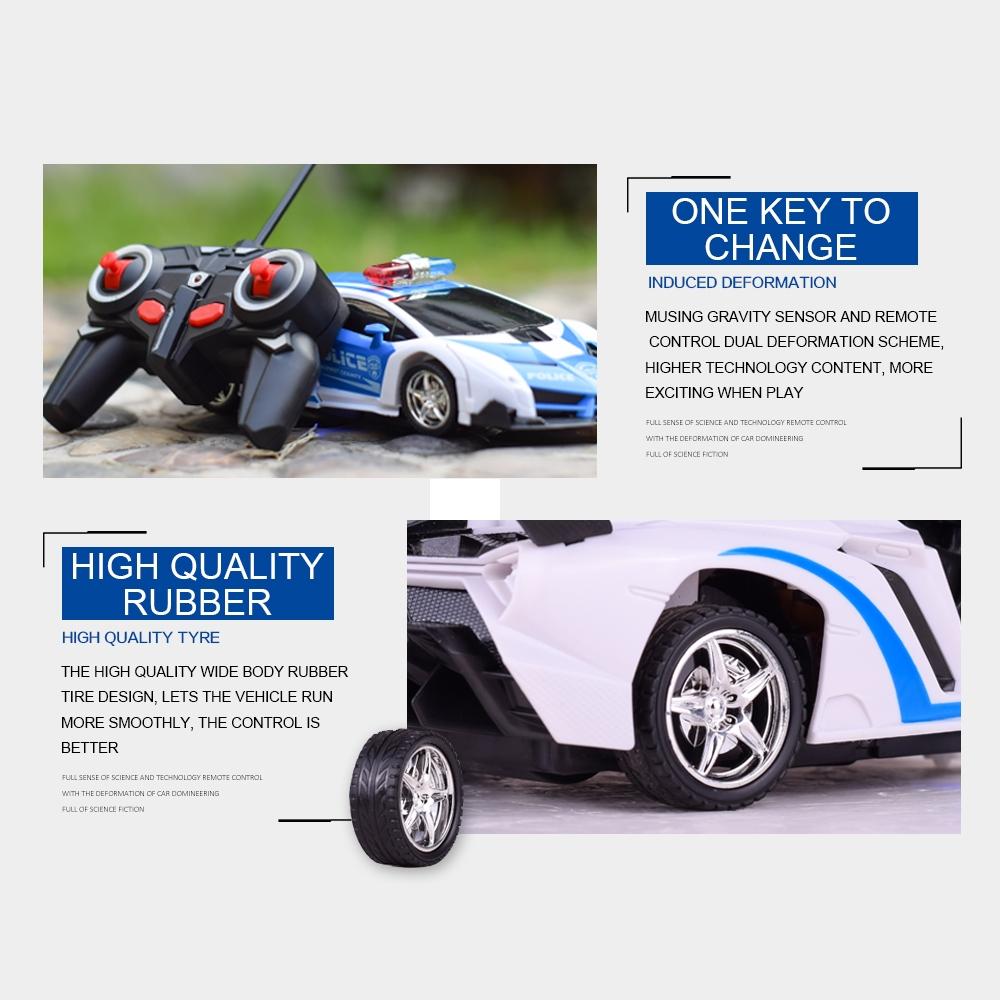 Remote-controlled Deformable Toy Car - 4 Channels - Blue 10