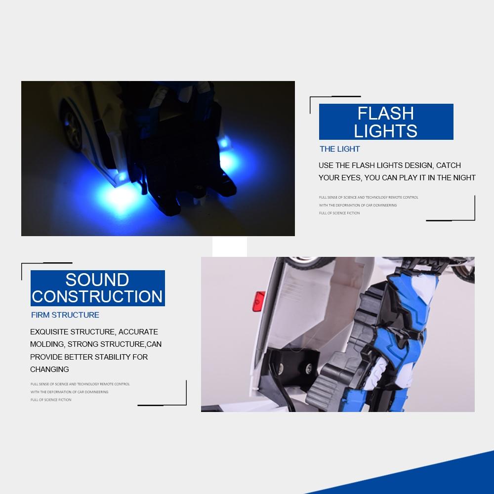 Remote-controlled Deformable Toy Car - 4 Channels - Blue 11