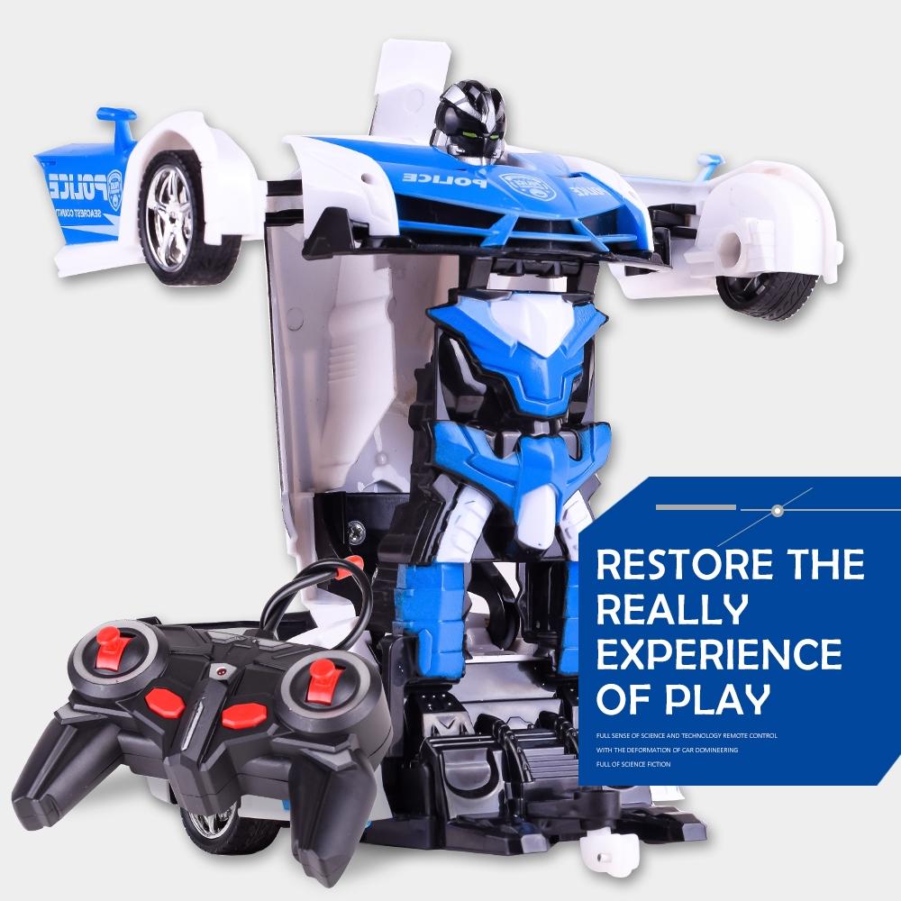 Remote-controlled Deformable Toy Car - 4 Channels - Blue 13