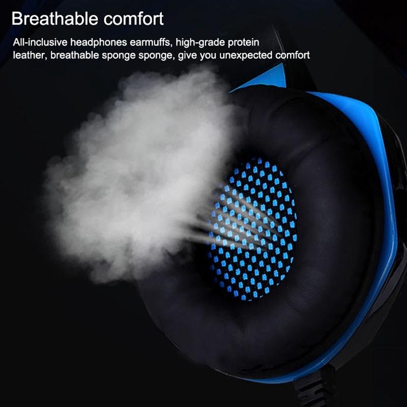 Stereo Gaming Headset With Mic & Led For Ps4 Smartphone Tablet Pc - Blue 4