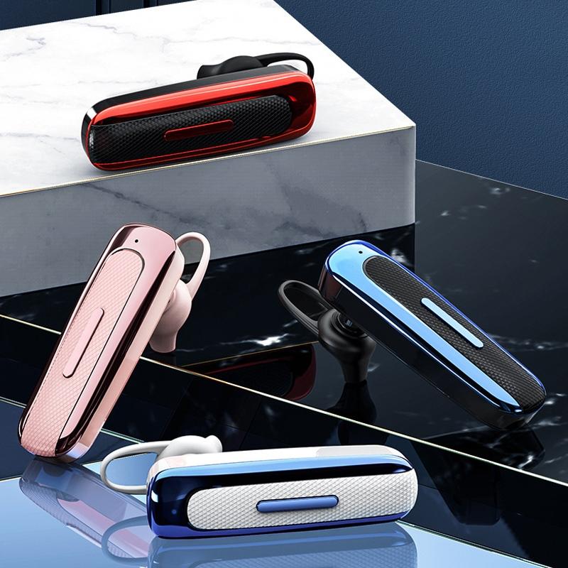 Wireless Unilateral Ear-mounted Earphone with Noise Reduction - Black Blue 3