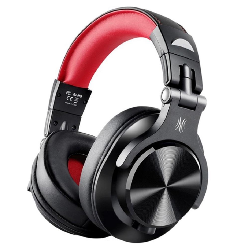 Red Black Wired Headphone With Noise Reduction & Mic 3