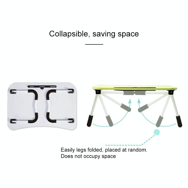 Portable Laptop Desk Stand - Foldable & Non-slip - Sky Blue 10