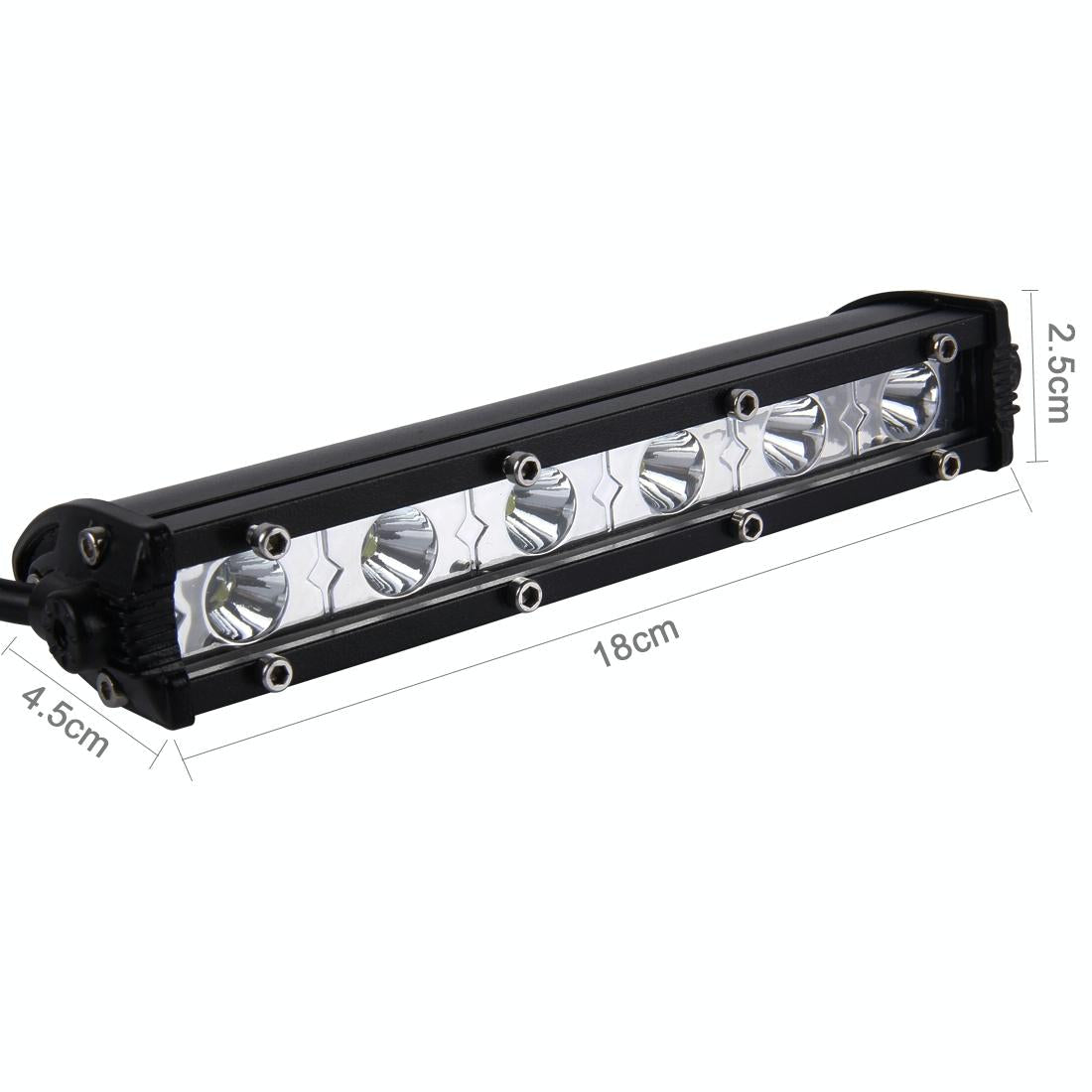 Dc 10 - 30V 18W 2300Lm 6500K 30 Degrees Adjustable Spot Waterproof Vehicle Car Boat Marine External Work Emergency Lights With 6 Intense Cree Led White Light 3