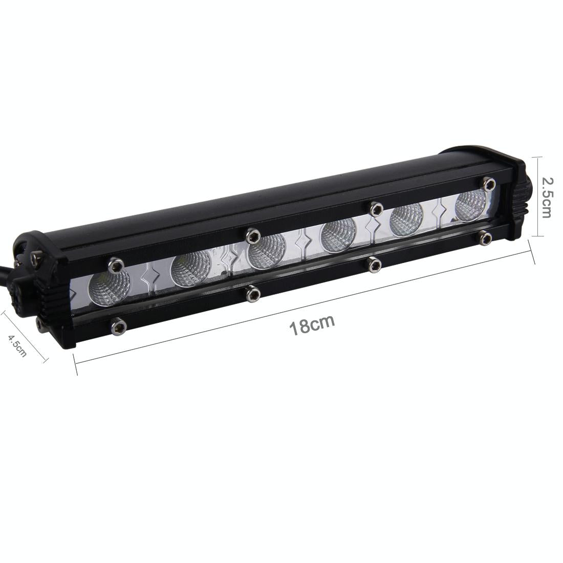 Dc 10 - 30V 18W 2300Lm 6500K Waterproof Vehicle Car Boat Marine 60 Degrees Adjustable External Work Flood Lights With 6 Intense Cree Led Lights White Light 3