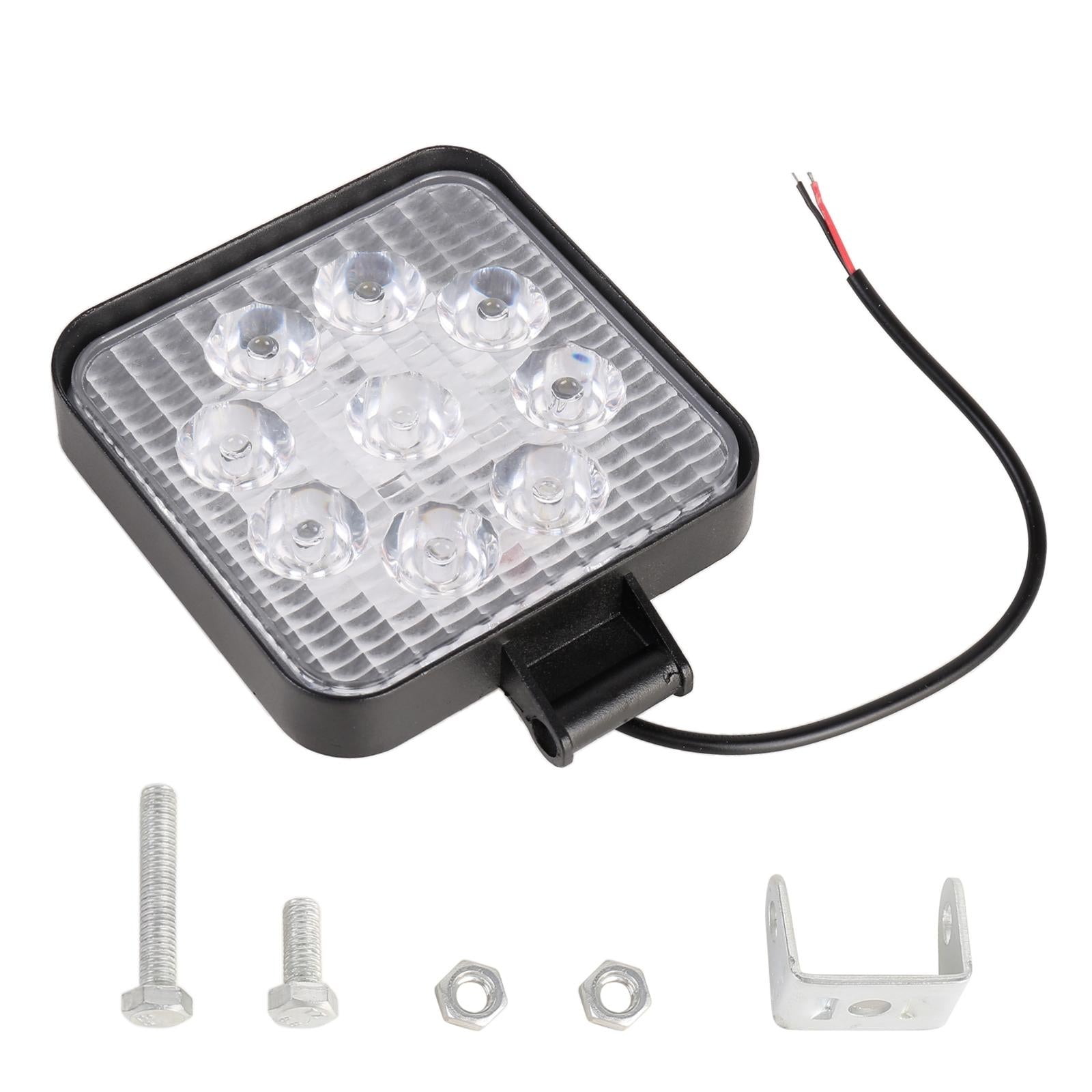 Dc 10 - 30V 27W 2500Lm 6000K 60 Degrees Adjustable Waterproof Vehicle Car Boat Marine External Work Emergency Lights With 9 Intense Wafer Led White Light 3
