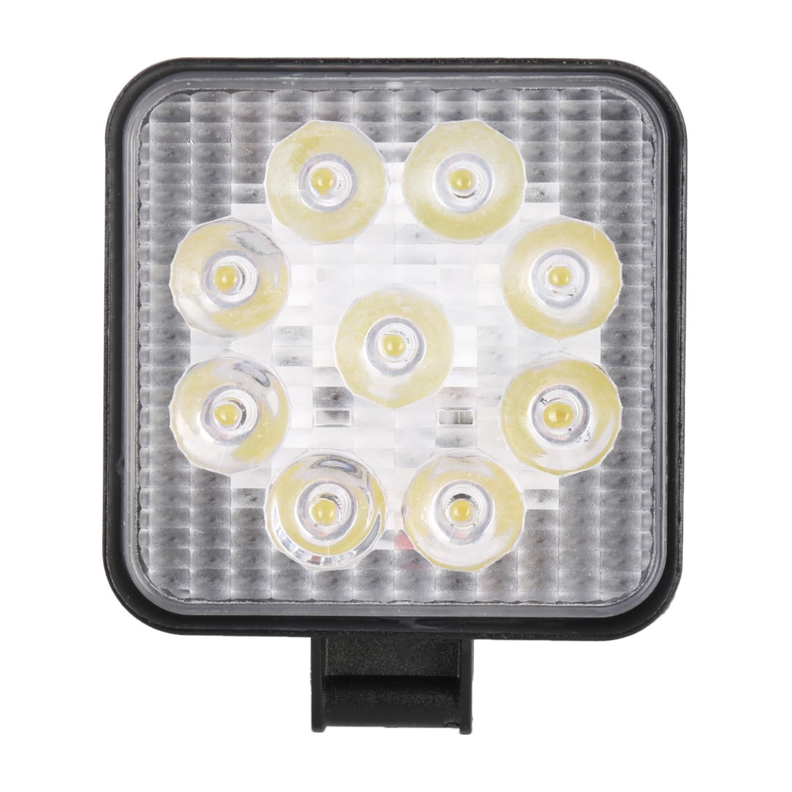 Dc 10 - 30V 27W 2500Lm 6000K 60 Degrees Adjustable Waterproof Vehicle Car Boat Marine External Work Emergency Lights With 9 Intense Wafer Led White Light 4