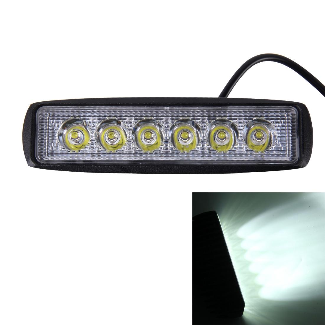 Dc 10 - 30V 18W 1500Lm 6500K 30 Degrees Adjustable Spot Waterproof Vehicle Car Boat Marine External Work Emergency Lights With 6 Intense Wafer Led White Light 4