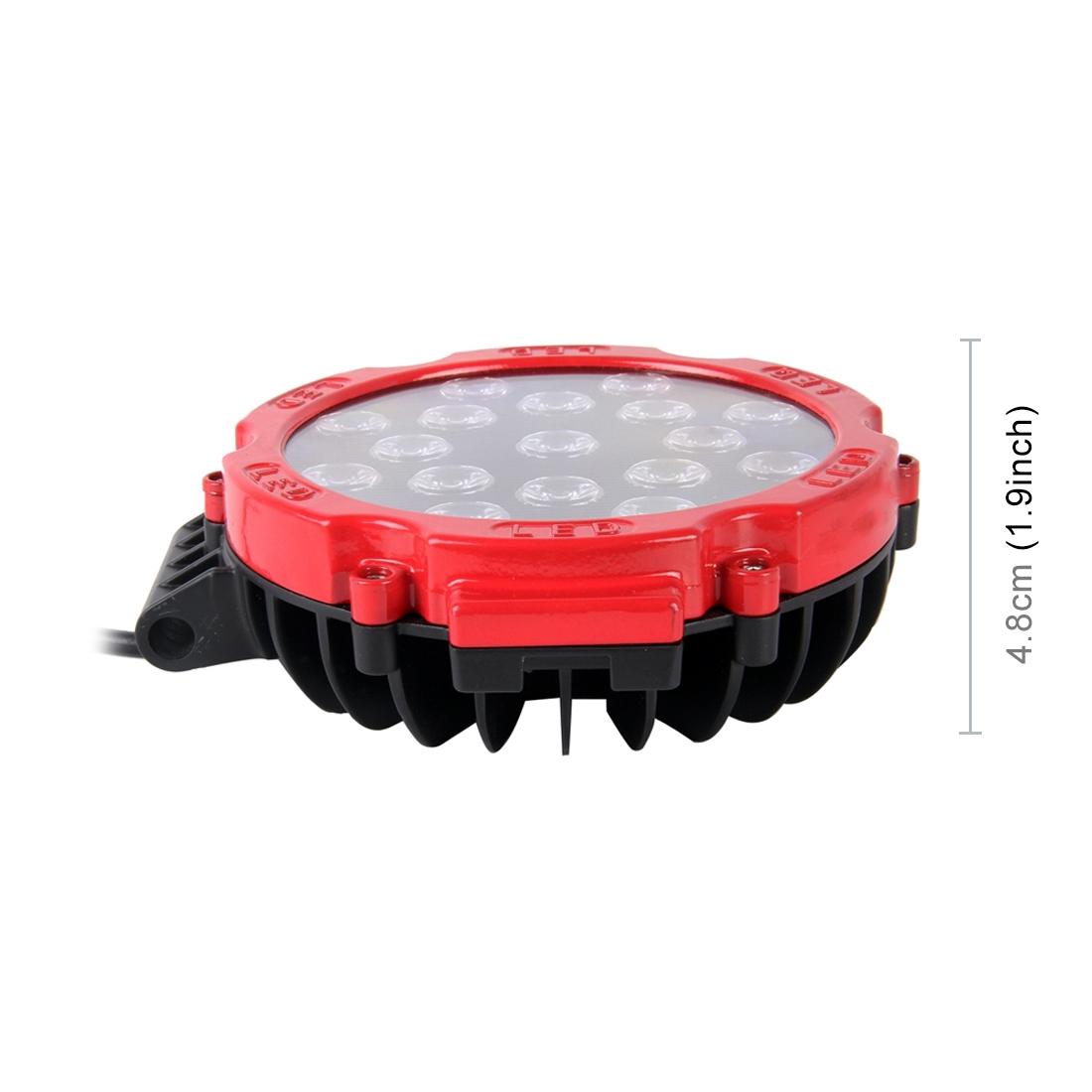 2 Pcs 3500Lm 6500K White Light 17 Led Waterproof Car Boat Marine Work Lights Spotlight Led Bulbs 30 Degrees Adjustable Dc 10 - 30V - Red 4