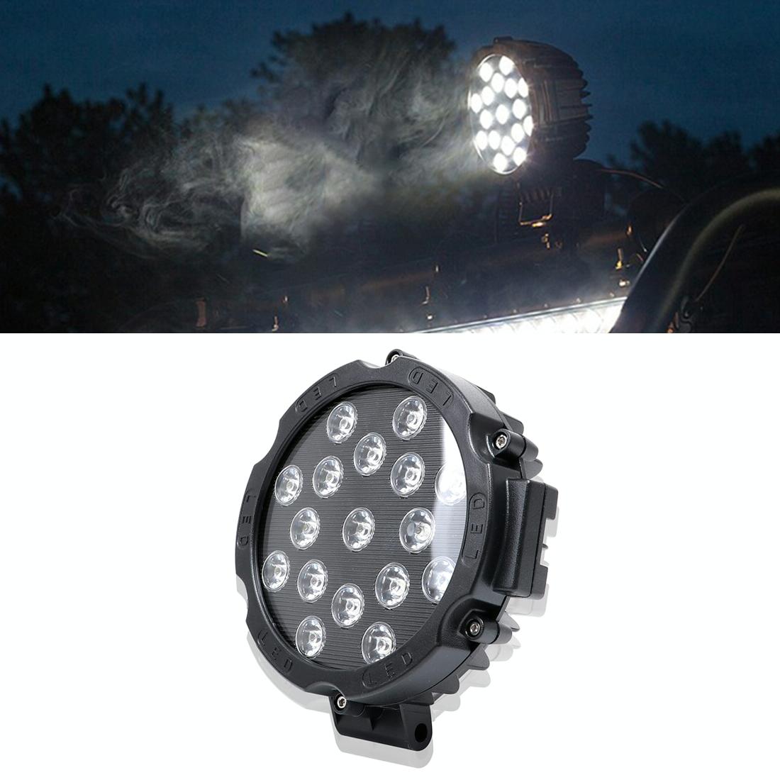 2 Pcs 3500Lm 6500K White Light 17 Led Waterproof Car Boat Marine Work Lights Spotlight Led Bulbs 30 Degrees Adjustable Dc 10 - 30V - Red 5
