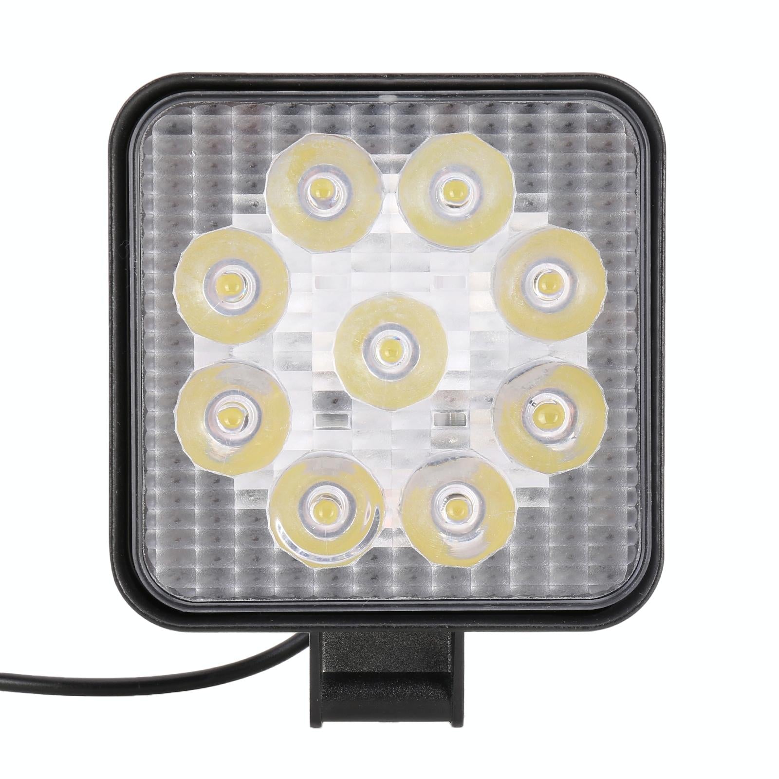 Dc 10 - 30V 27W 2500Lm 6000K 30 Degrees Adjustable Spot Waterproof Vehicle Car Boat Marine Emergency External Work Lights With 9 Intense Wafer White Light 3