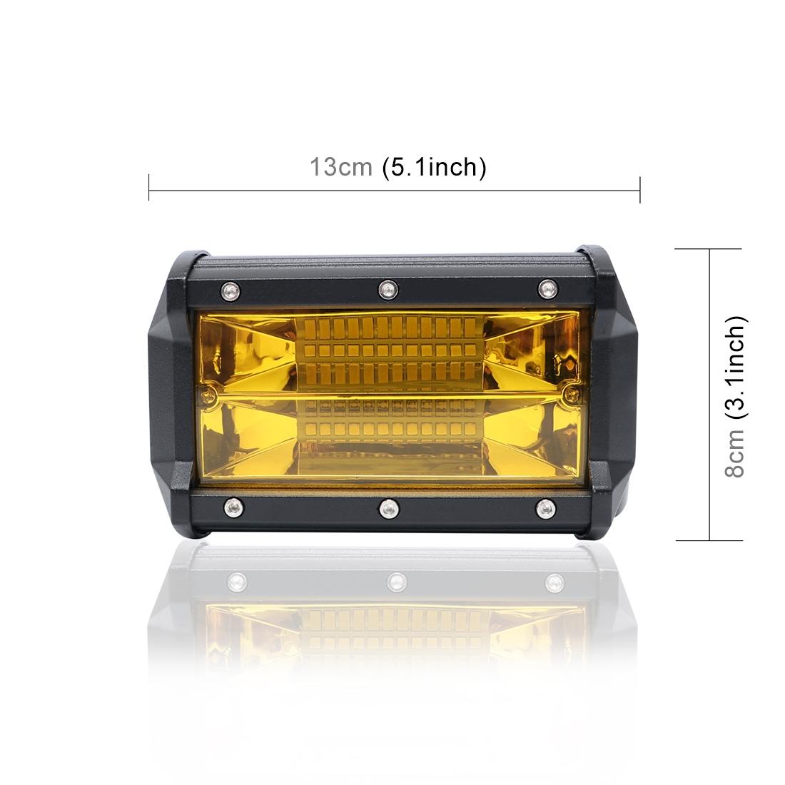 5 Inch 18W 24 Led Waterproof Ip67 Two Bar Modified Off - Road Lights Spotlight Light Car Work Lights Dc 9 - 48V - Yellow 11