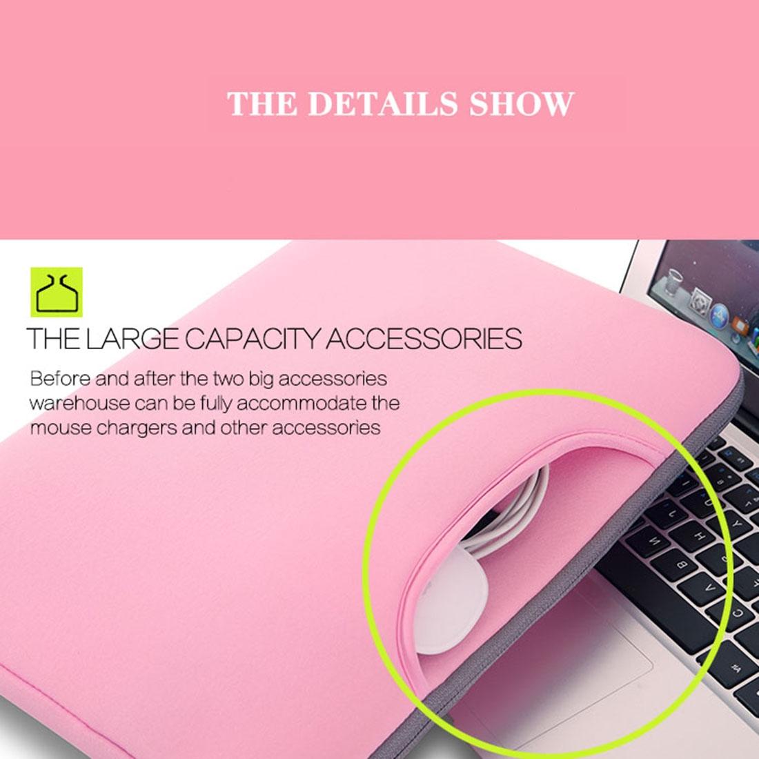 Portable Air Permeable Handheld Laptop Sleeve - 15.6 Inch - 41.5x30.0x3.5cm - Magenta 4