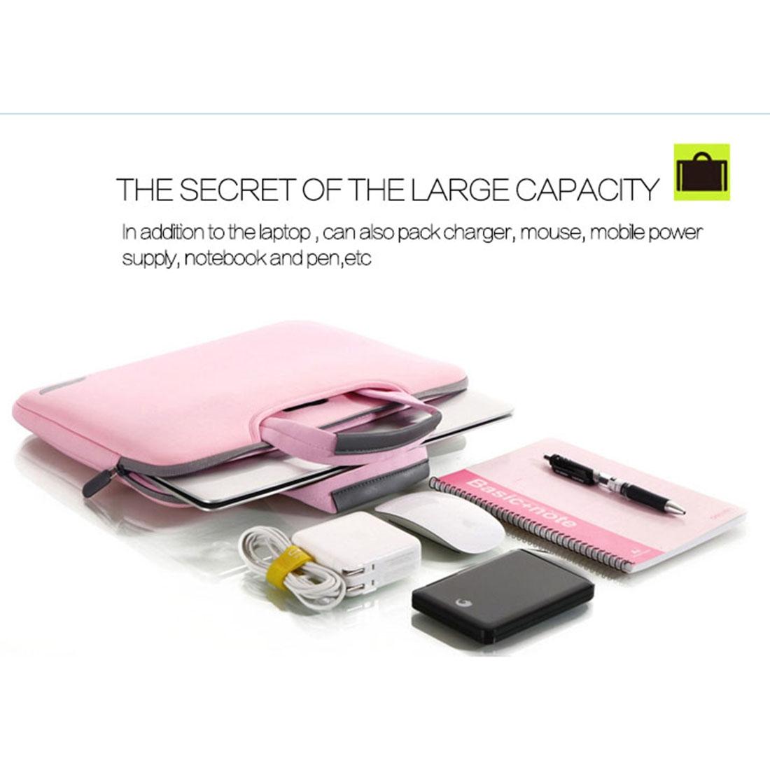 Portable Air Permeable Handheld Laptop Sleeve - 15.6 Inch - 41.5x30.0x3.5cm - Magenta 6