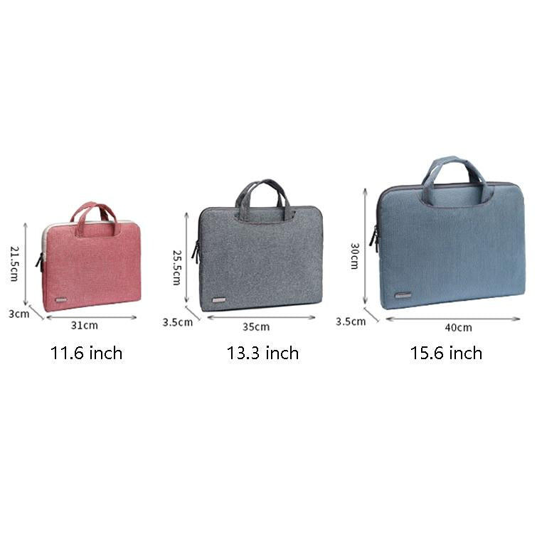 15.6 Inch Simple Business Laptop Bag With Liner - Ls-116 - Canvas Colourful Leaves Blue 4