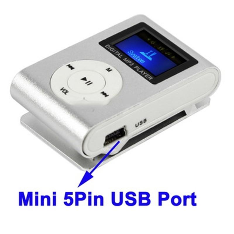 Lcd Mp3 Player With Tf / Micro Sd Slot & Metal Clip - Magenta 13