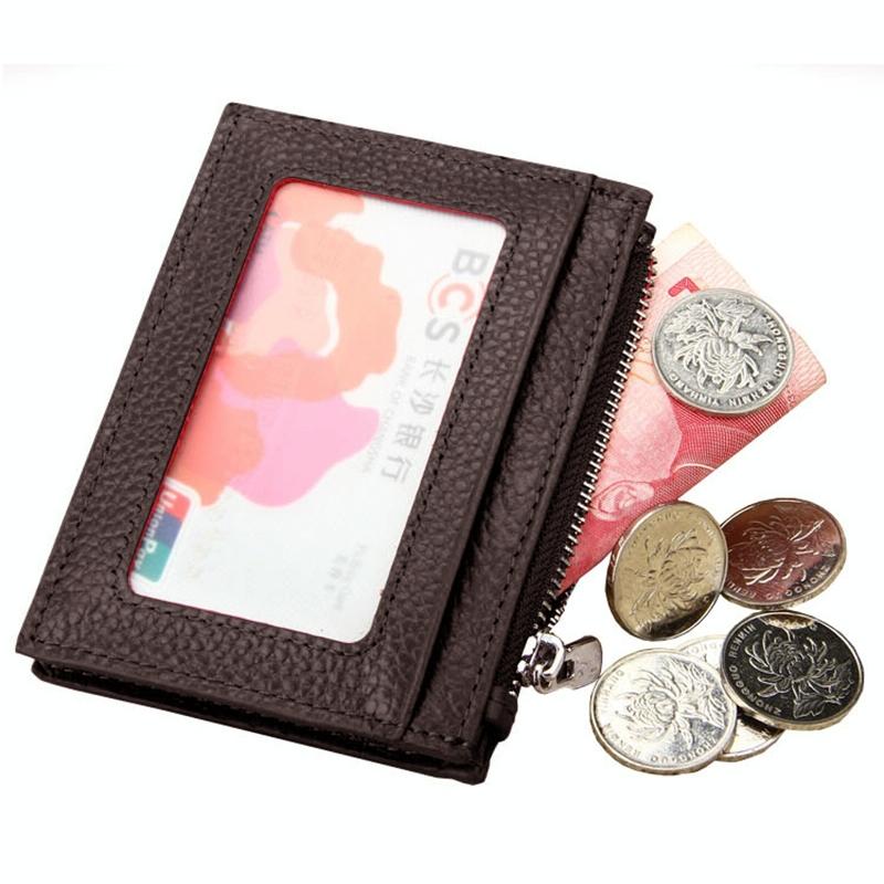 Leather Rfid Blocking Card Holder Wallet - 11x8x1.5cm - Magenta 13