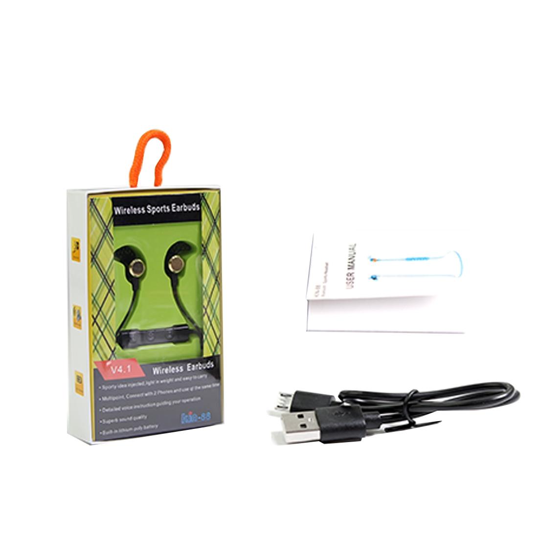 Wireless In-ear Earphones with Mic - Kin-88 - Magenta 7
