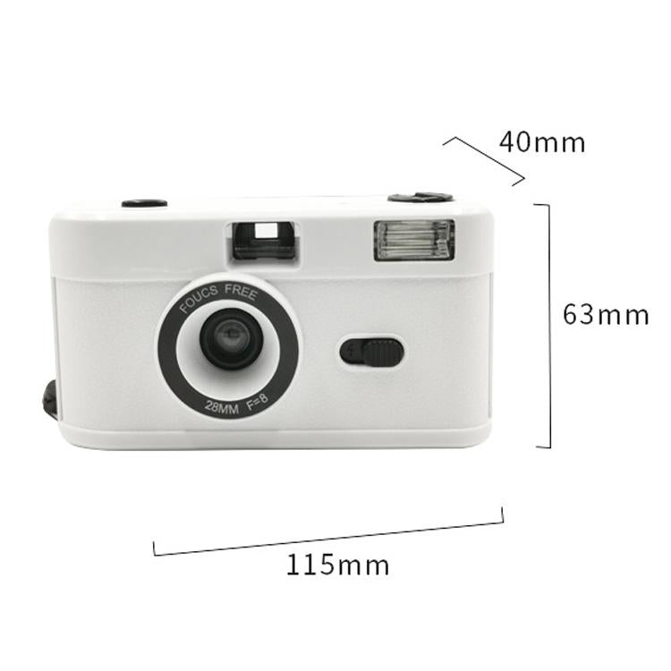 Retro Manual Reusable Film Camera for Kids - no Film - White + Red 4