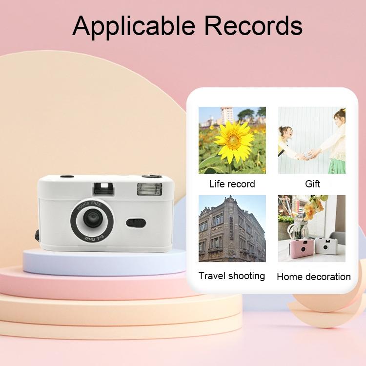 Retro Manual Reusable Film Camera for Kids - no Film - White + Red 5