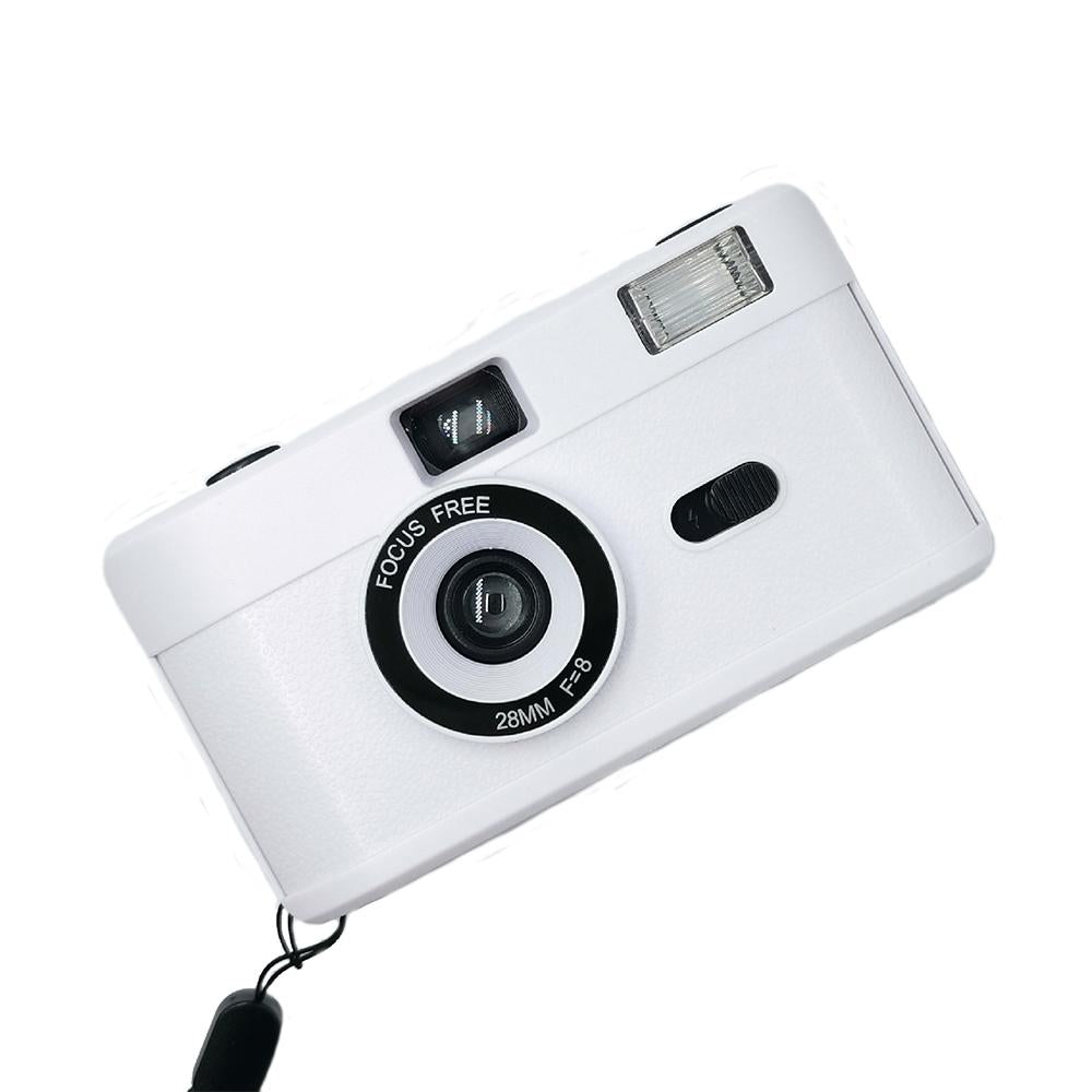 Retro Manual Reusable Film Camera for Kids - no Film - White + Red 9