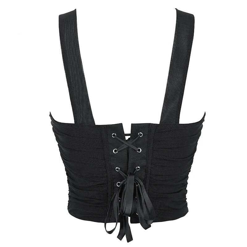 Mesh Bustier Strapless Shapewear With Lace-Up Ruched Hem - Xxxl 5