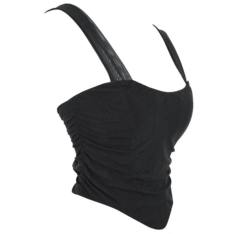 Mesh Bustier Strapless Shapewear With Lace-Up Ruched Hem - Xxxl 6