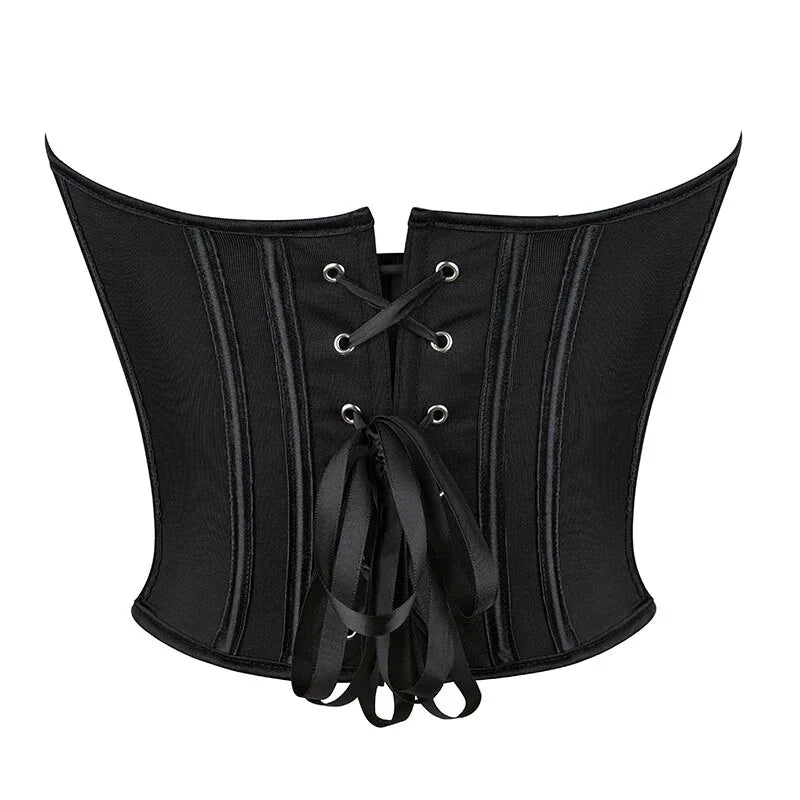 Translucent Gothic Bustier Crop Top Plus Size S-6Xl Burlesque Vintage Lingerie - Xl 4