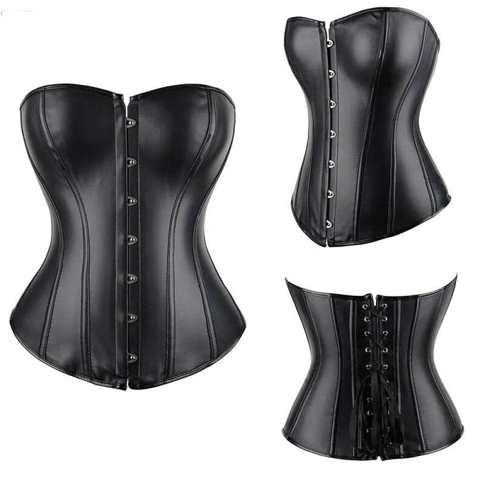 Steampunk Plus Size Slimming Body Shapewear Corset Red / Black - Red - Xxxl 8