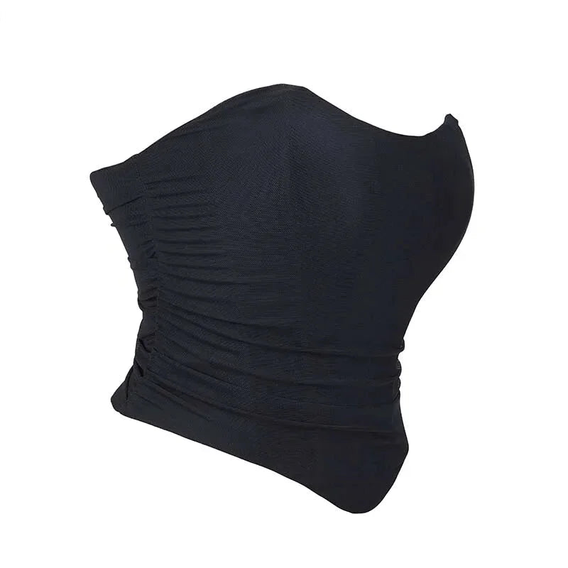 Fishbone Support Black Overbust Corset Plus Size S-Xxxl Lace Up Boned Asymmetrical Design - Xl 4