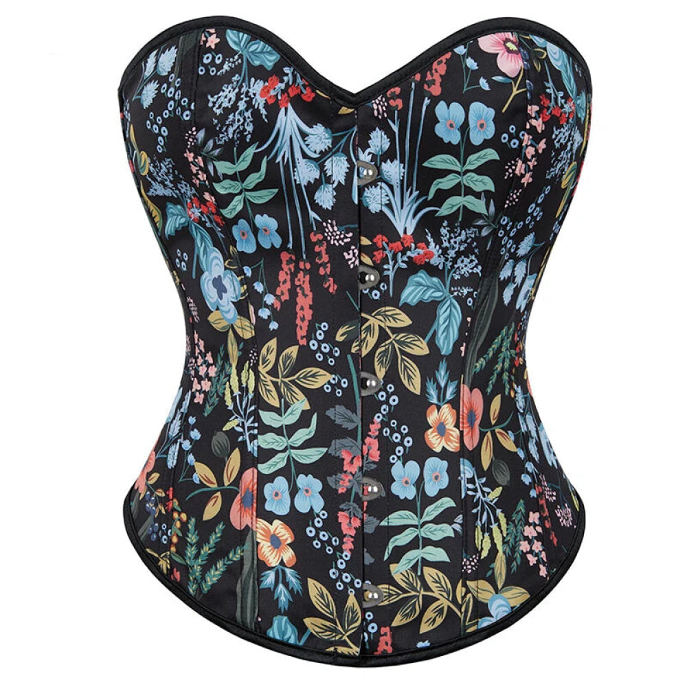 Strapless & Backless Corset Tops For Women Front 5 Busk Closure Lace Up Boned Plus Size S-6Xl - 4Xl 6