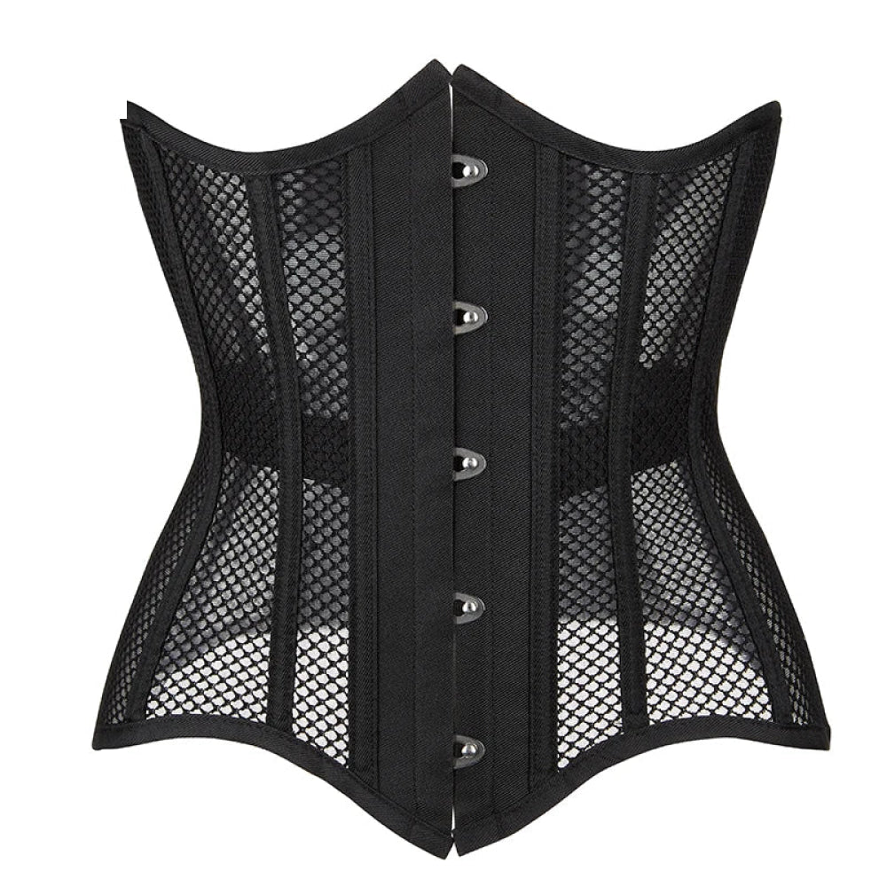 16 Steel Boned Mesh Underbust Corset For Women Hourglass Body Shaper - Xxxl