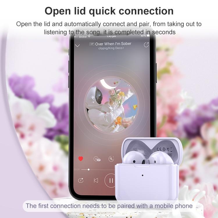 True Wireless Stereo Bluetooth 5.0 Earphones - Tn22 - Purple 5