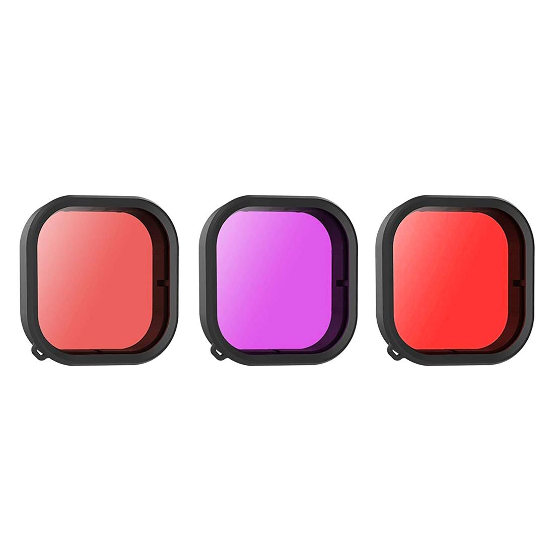 Square Diving Lens Filter for Gopro Hero 9 / 10 / 11 / 12 - Purple 6