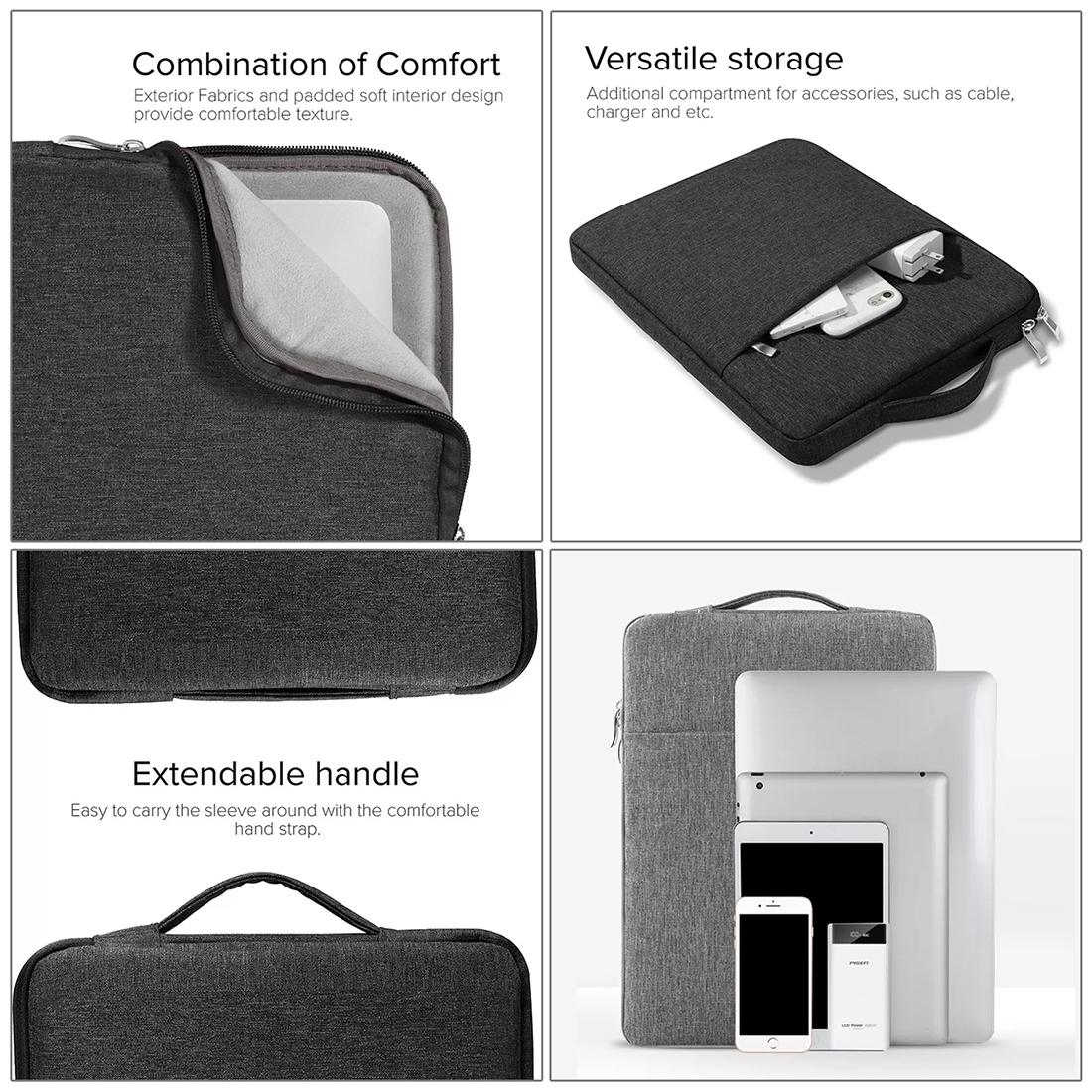 Universal Denim Laptop Bag for 13.3 Notebooks - Fits Macbook Air / Pro - Portable & Stylish - 35.5x26.5x2cm - Purple 5