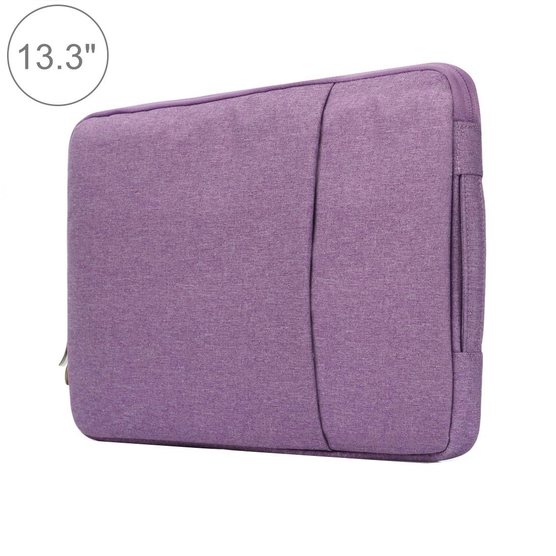 Universal Denim Laptop Bag for 13.3 Notebooks - Fits Macbook Air / Pro - Portable & Stylish - 35.5x26.5x2cm - Purple 8