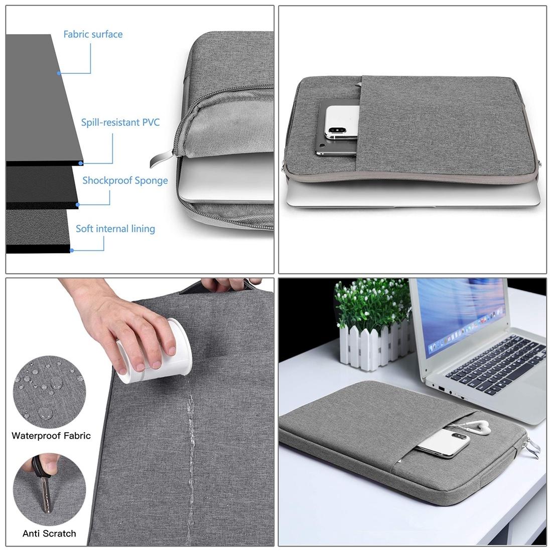 Universal Denim Laptop Bag for 13.3 Notebooks - Fits Macbook Air / Pro - Portable & Stylish - 35.5x26.5x2cm - Purple 12