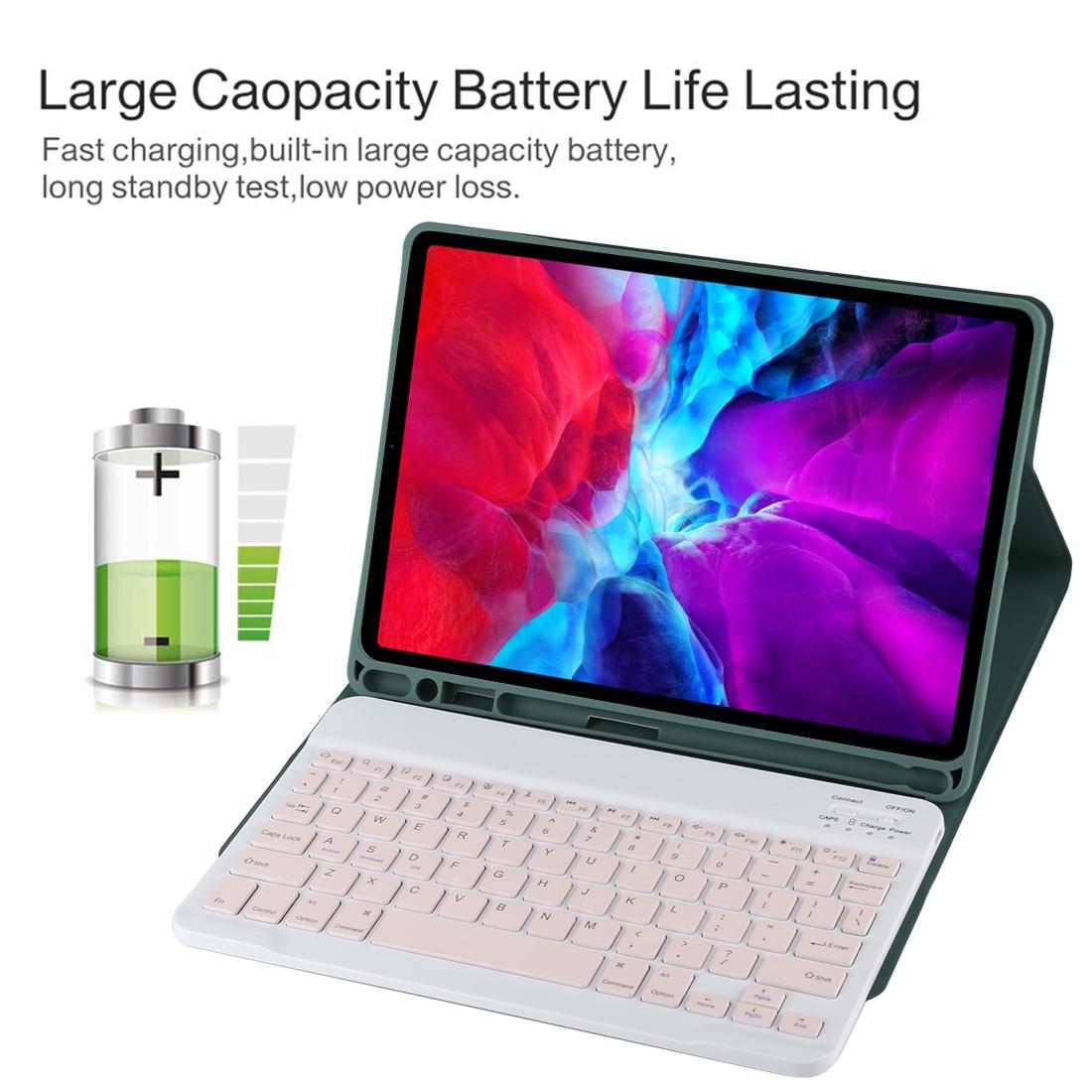 Bluetooth Tablet Case For Ipad Pro 11 With Detachable Microfiber Leather Pen Slot & Holder - Purple 6