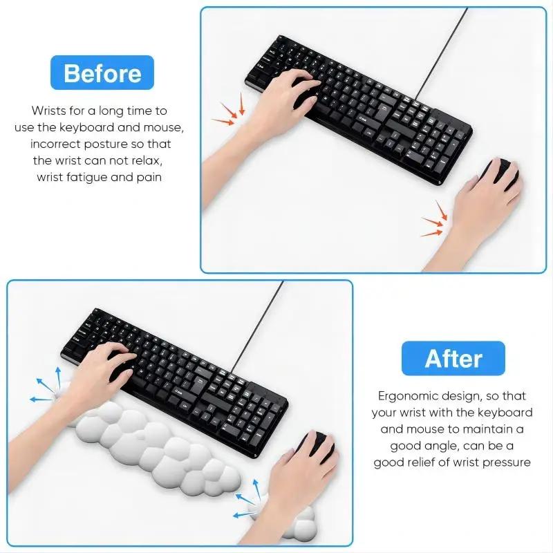 Memory Foam Mouse Pad With Wrist Rest - Purple 5