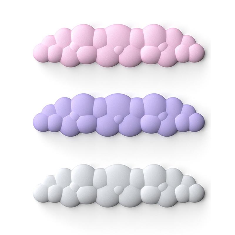 Memory Foam Keyboard Wrist Rest For Office Desktop - Purple