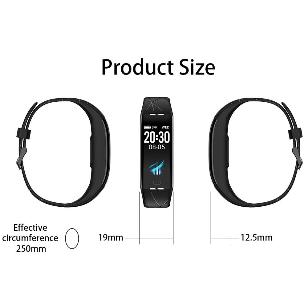 Smart Bracelet With Heart Rate Monitor And Call Reminder - Waterproof - Purple 7