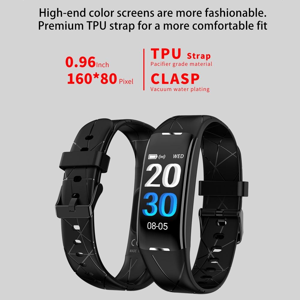 Smart Bracelet With Heart Rate Monitor And Call Reminder - Waterproof - Purple 9
