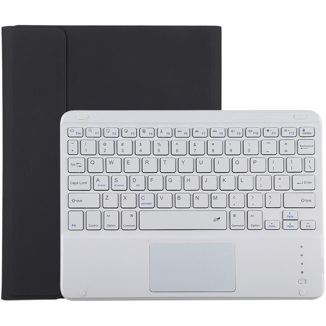 Bluetooth Keyboard & Tablet Case For Ipad 10.2 / Ipad Air 2019 - Detachable Touch Pad Pen Slot Holder - Microfiber Leather - Purple 11