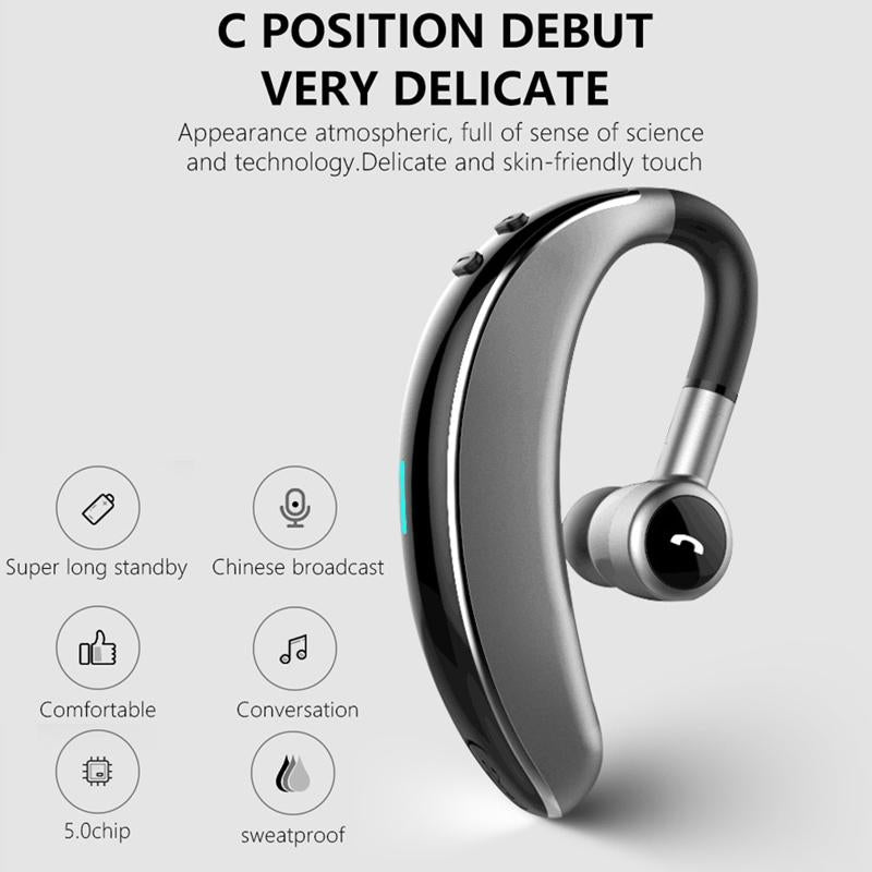 Wireless Stereo Sports Bluetooth 5.0 Earphones - V7 Business Style - Purple 10