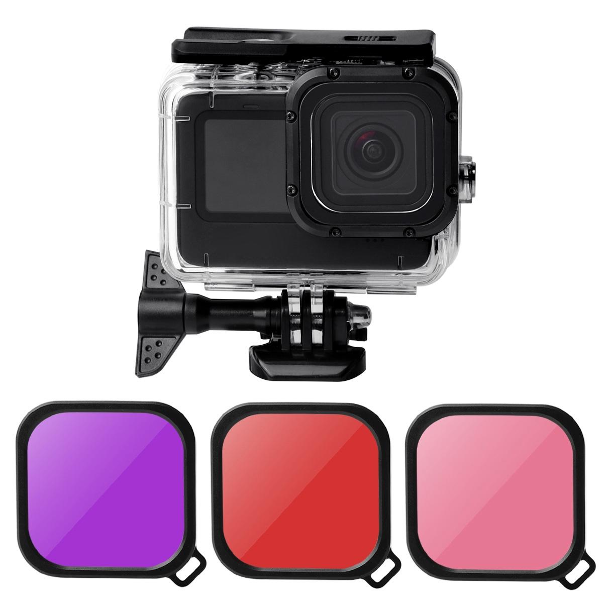 Waterproof Touch Case with Colour Lens Filter for Gopro Hero10 / Hero9 - Purple 7