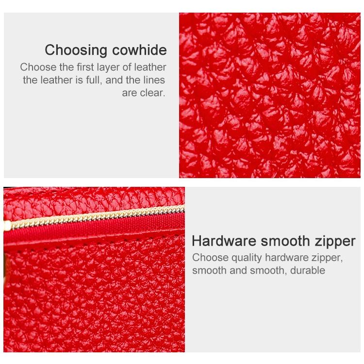 Spacious Litchi Texture Rfid Hand Wallet - Purple 8