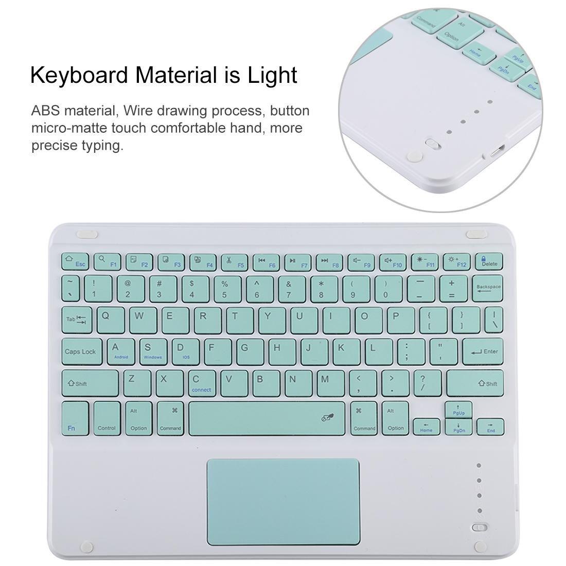 Bluetooth Keyboard & Tablet Case For Ipad 10.2 / Ipad Air 2019 - Detachable Touch Pad Pen Slot Holder - Microfiber Leather - Purple 6