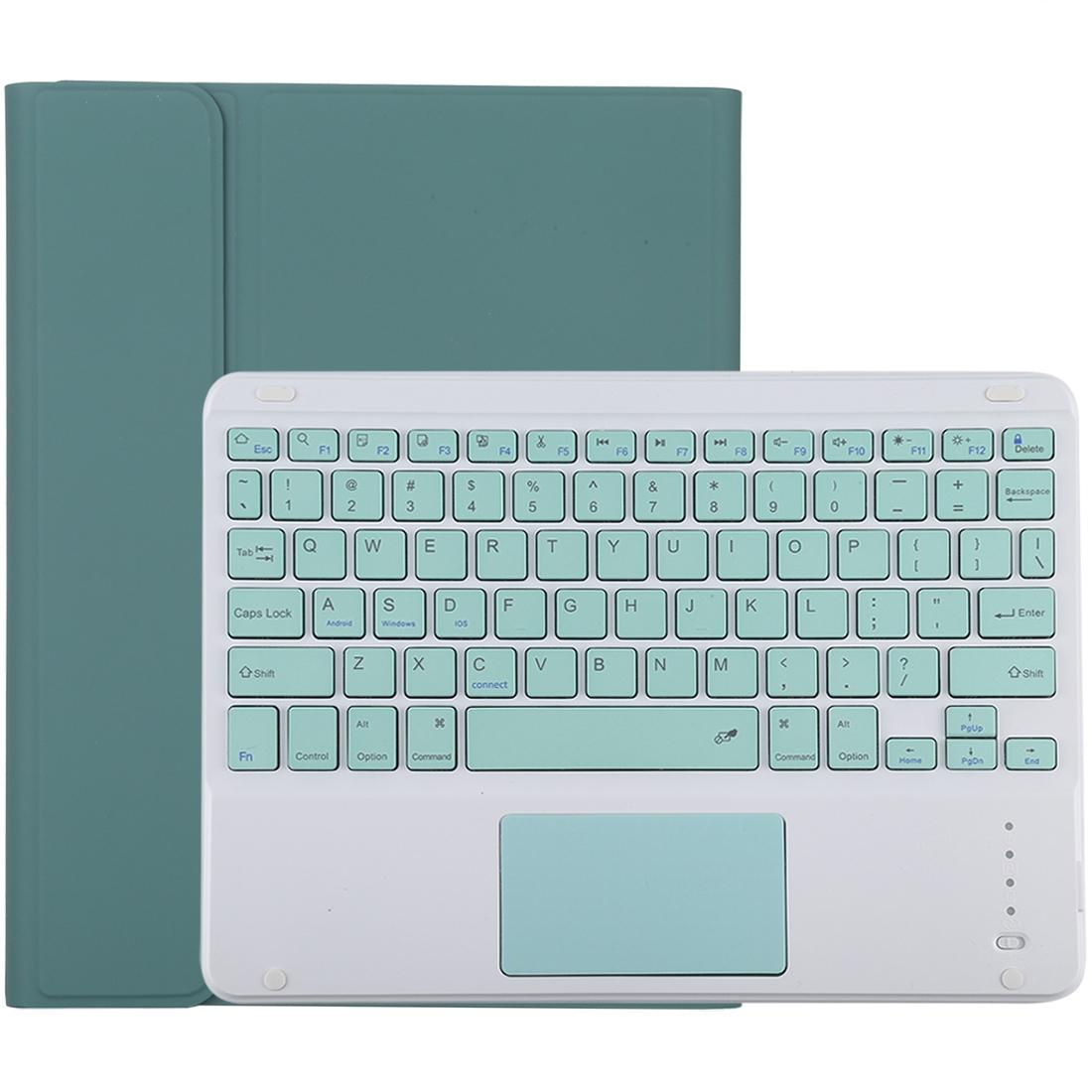 Bluetooth Keyboard & Tablet Case For Ipad 10.2 / Ipad Air 2019 - Detachable Touch Pad Pen Slot Holder - Microfiber Leather - Purple 11