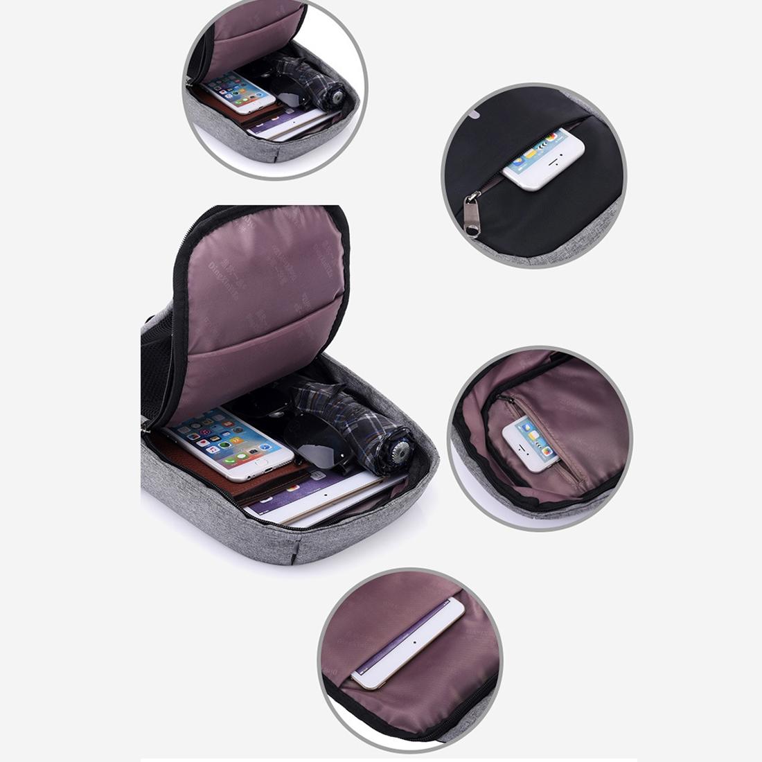 Portable Anti Theft Chest Bag With Usb Charging For Outdoor Sports Men / Women - Purple 6